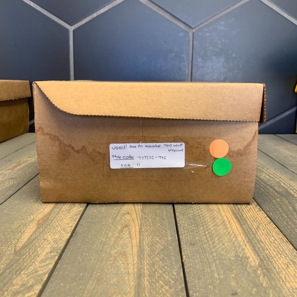 Used W/O Box! Mens Nike ID Air Huarache Running Teal White Elephant Size 11 - Picture 6 of 6